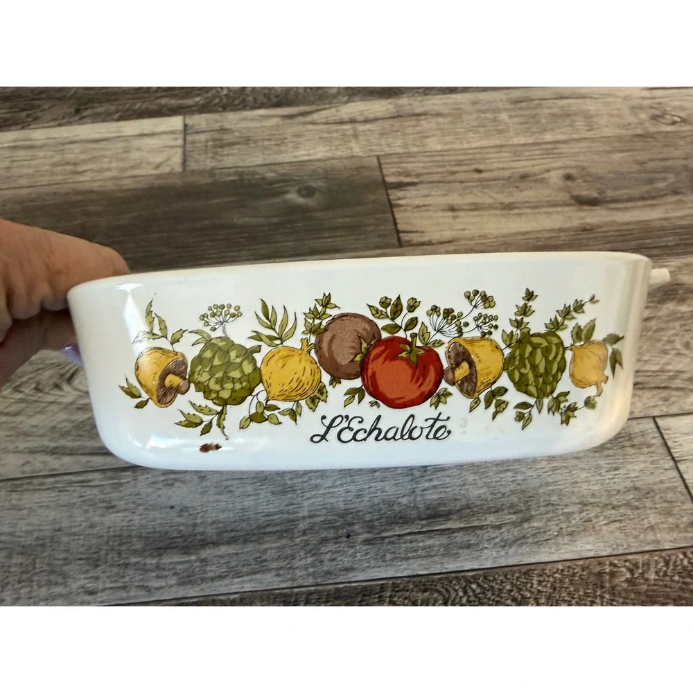 Vintage Corning Ware L'Echalote A-1-B 1 Liter Casserole Dish Vegetables No Lid
